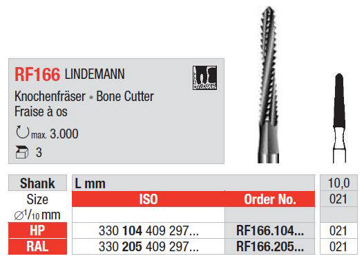 Kirurgisk bor RF166 RAL 021