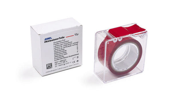 Hanel artikulationspapir på rulle enkeltsidet 12my rød