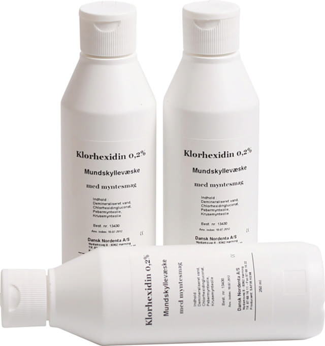 Klorhexidin mundskyl 0,2% med mint 15 x 250ml