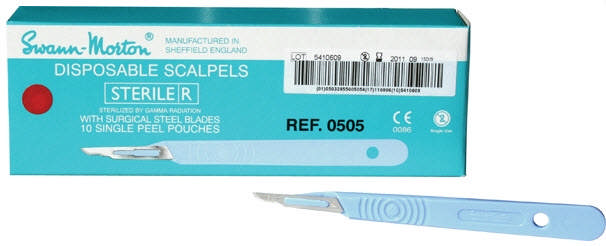 SM skalpel, bådformet nr.15 sterile 0505