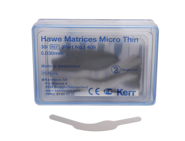 Hawe matricer molar1 bue 0,03mm 409