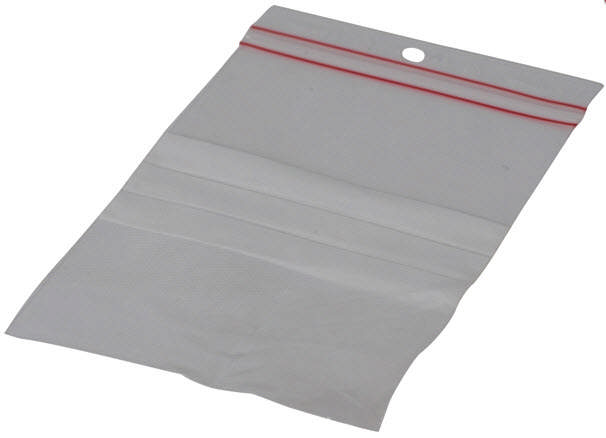 Plastposer m/lynlås og skrivefelt 7 x 10 cm