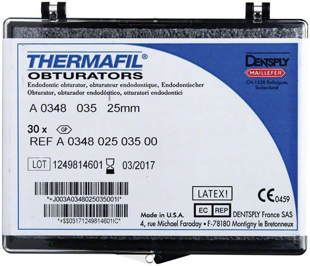 Thermafil Obturators str. 030 25mm blå A0348