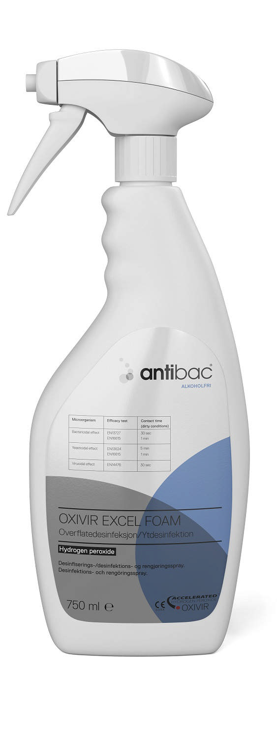 Antibac overfladesdesinfektion alkoholfri foam spray 750ml 603057