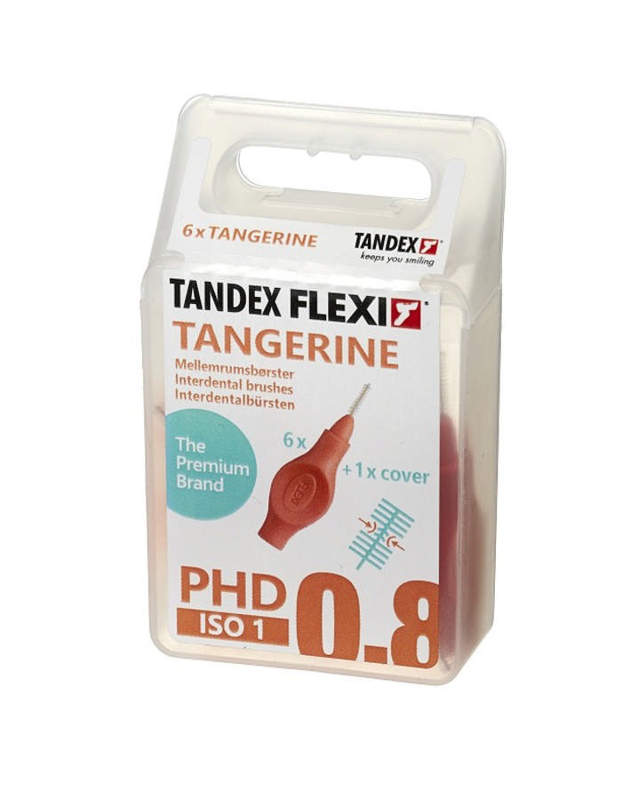 Tandex Flexi interdentalbørste orange PHD 0,8