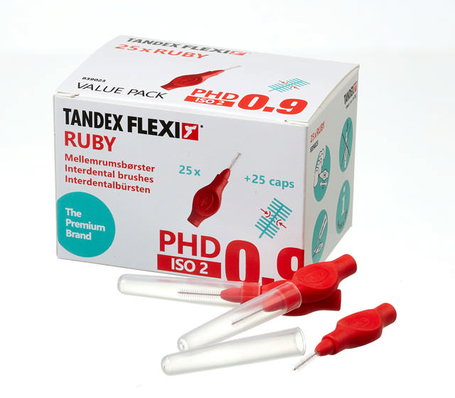 Tandex Flexi value interdentalb. rød PHD 0,9