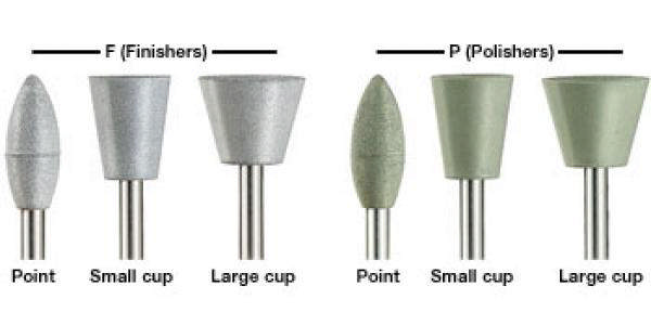 Politip-F komposit polerer stor kop grå 533603