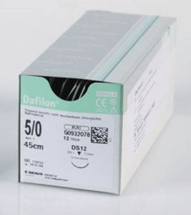 Braun supramid sutur DS12/5-0 sort 248668