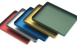 Aluminiumsbakke uperforeret 28 x 18cm gul