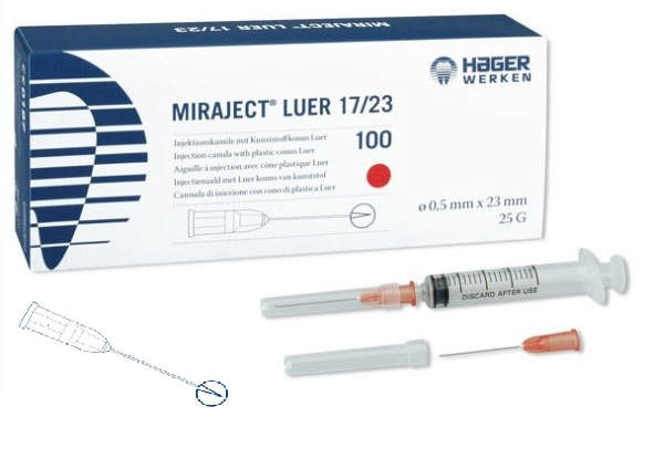 Miraject Injection kanyler 25G/0,5x42mm   254210