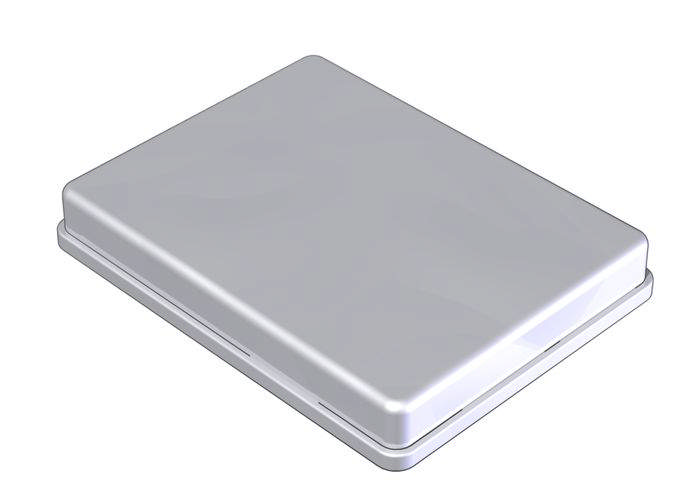 Nicrominox låg uperforeret rustfrit stål 18 x 14 x 1,5cm 