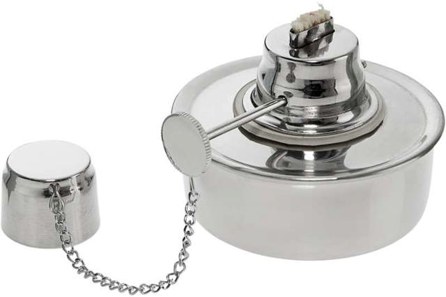 Spritlampe rustfrit stål