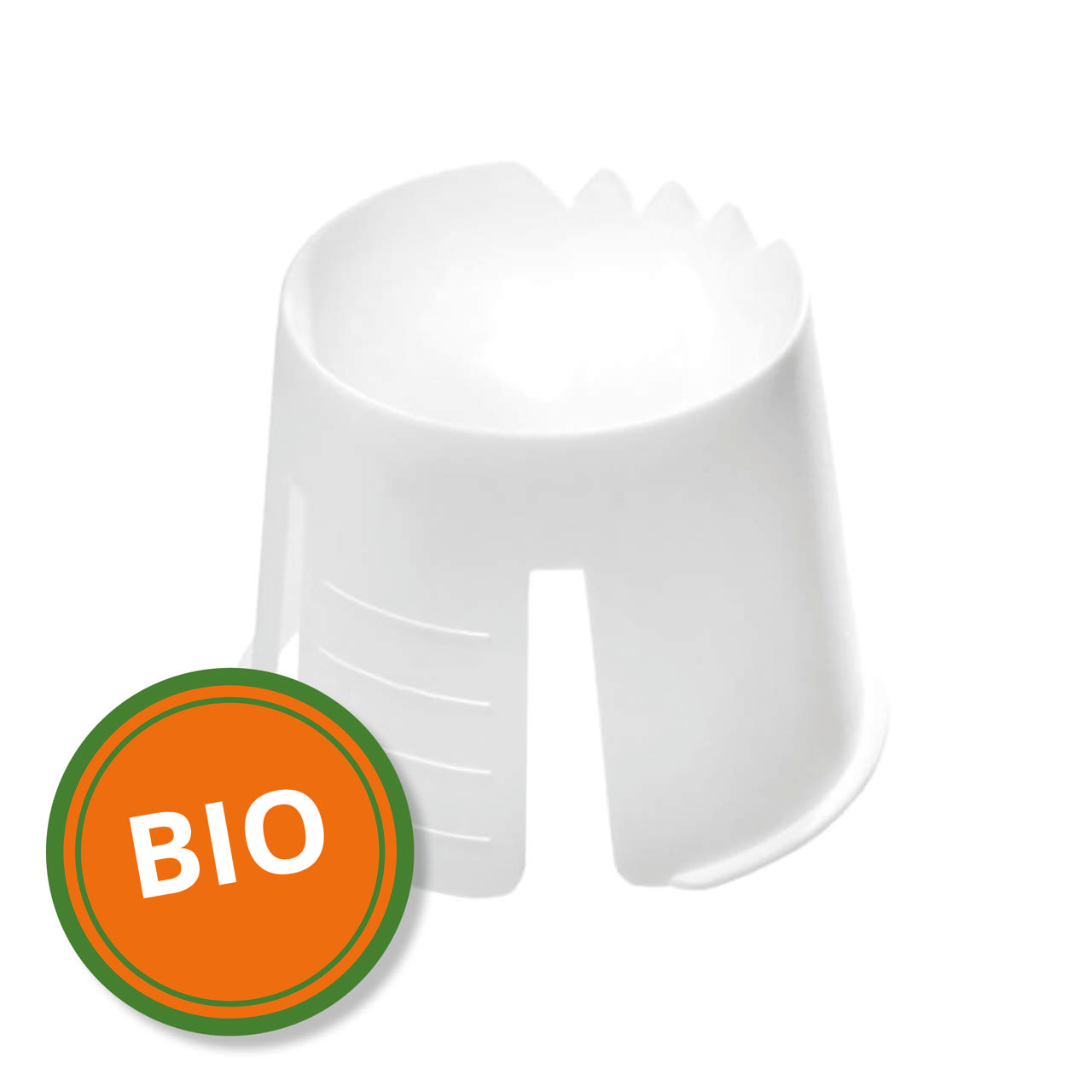 Simplee dappenbægre BIO m. takket kant hvid 411509