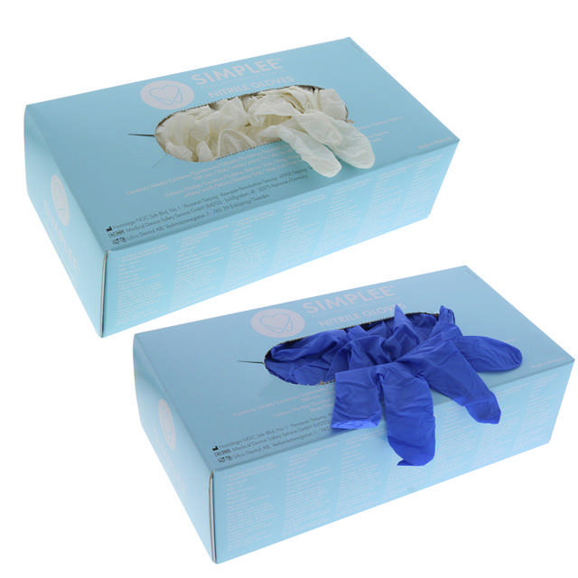 Simplee nitril handske hvid str. XS 10 x 200stk