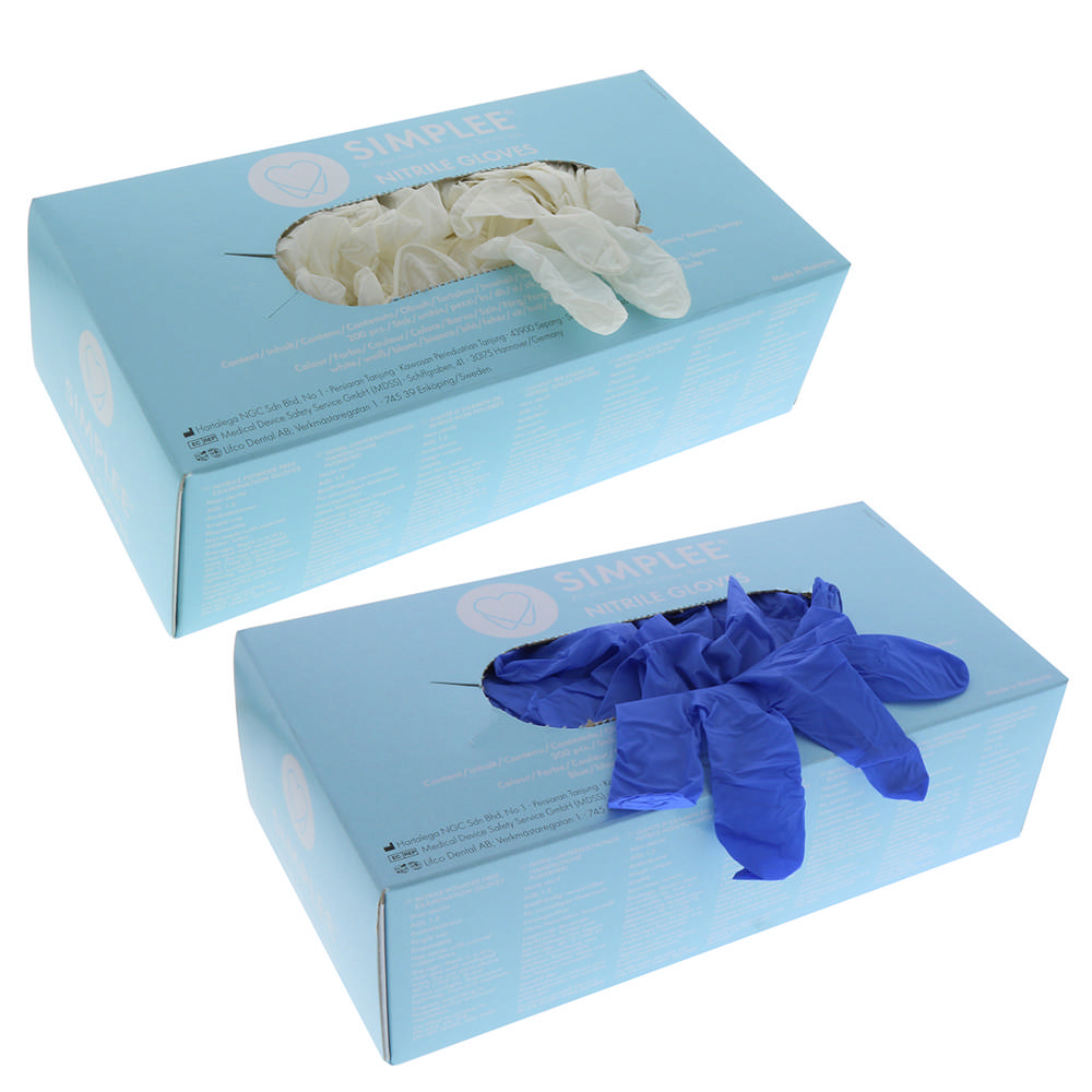 Simplee nitril handske blå str. L 10 x 200stk