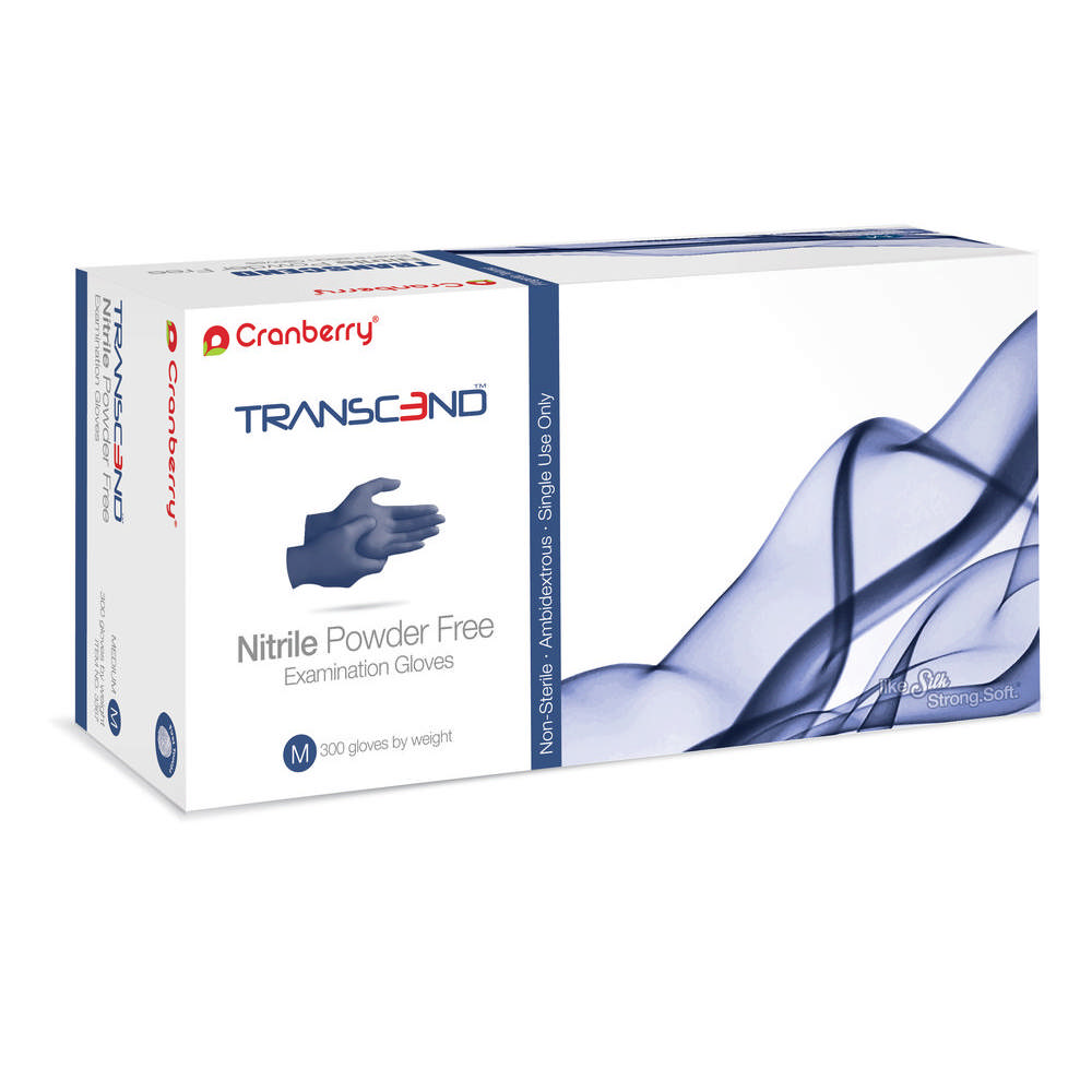 CB Transcend nitril handske Acc.fri blå str. XS  300stk.