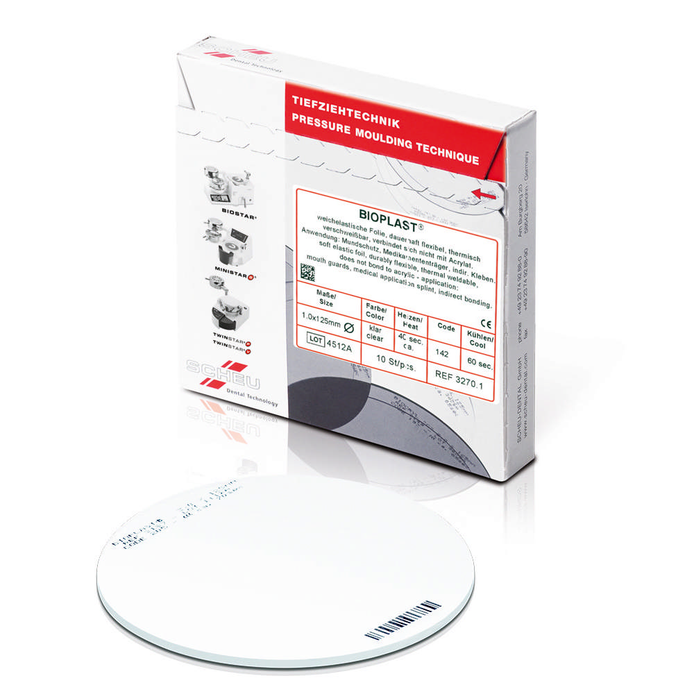 Scheu Bioplast plader 1.0mm x Ø125mm