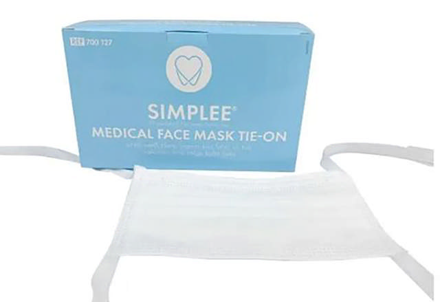 Simplee mundbind type IIR m/bindebånd hvid 700127