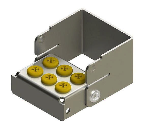 Nichrominox Plug In borstander til 6 bor gul 