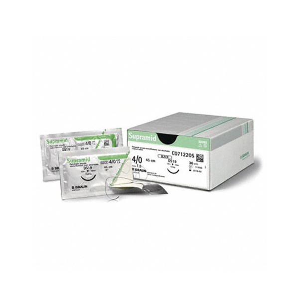 Braun supramid sutur DS16/4-0 sort C0712132
