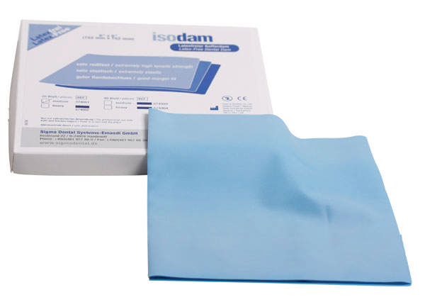 Isodam kofferdam latexfri medium lyseblå 