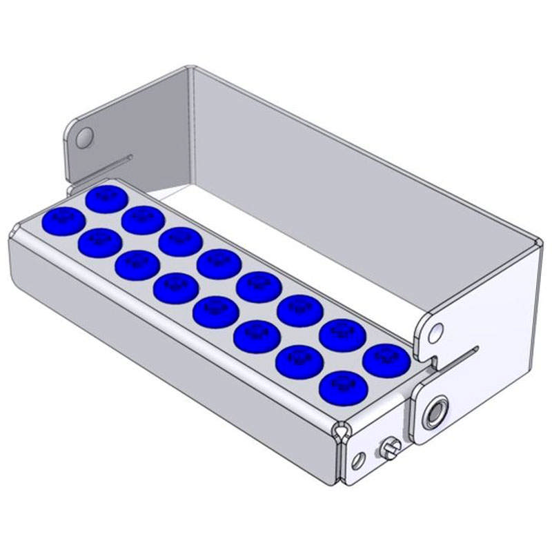 Nichrominox Plug In borstander til 16 bor blå