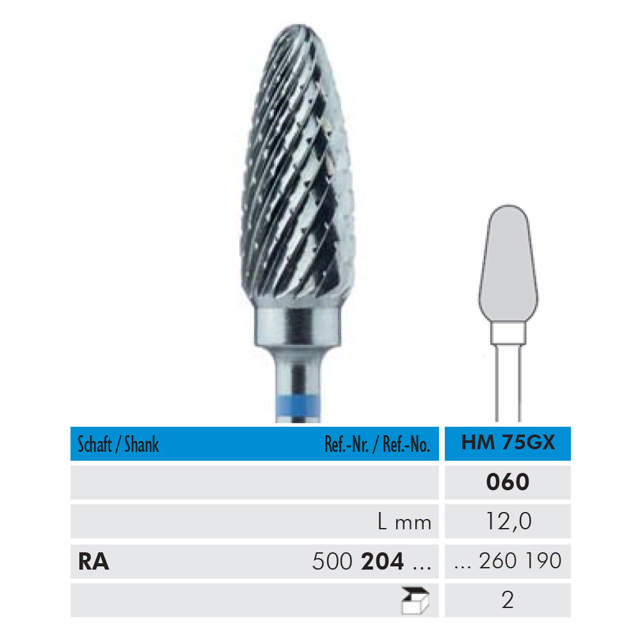 Meisinger HM fræser blå 75GX RA 060