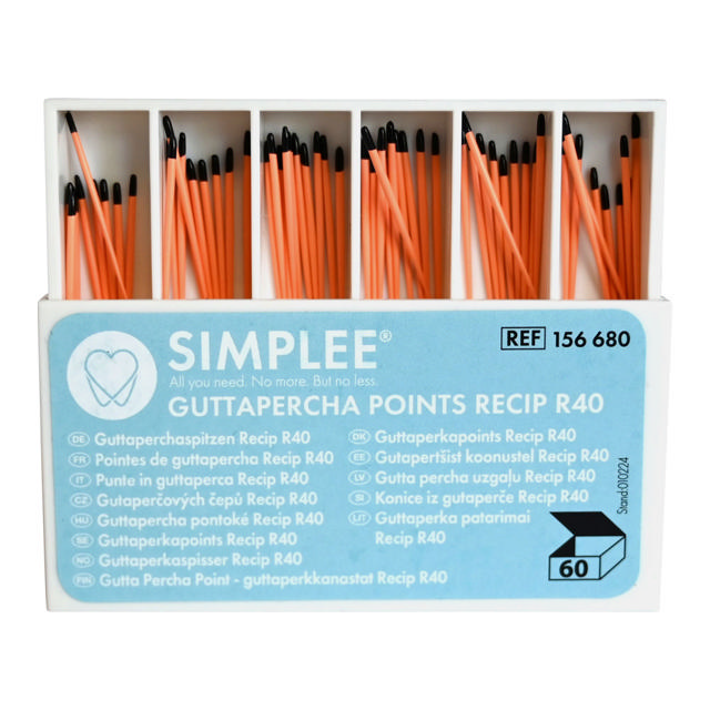 Simplee Recipfile Guttaperka points R40 28mm sort
