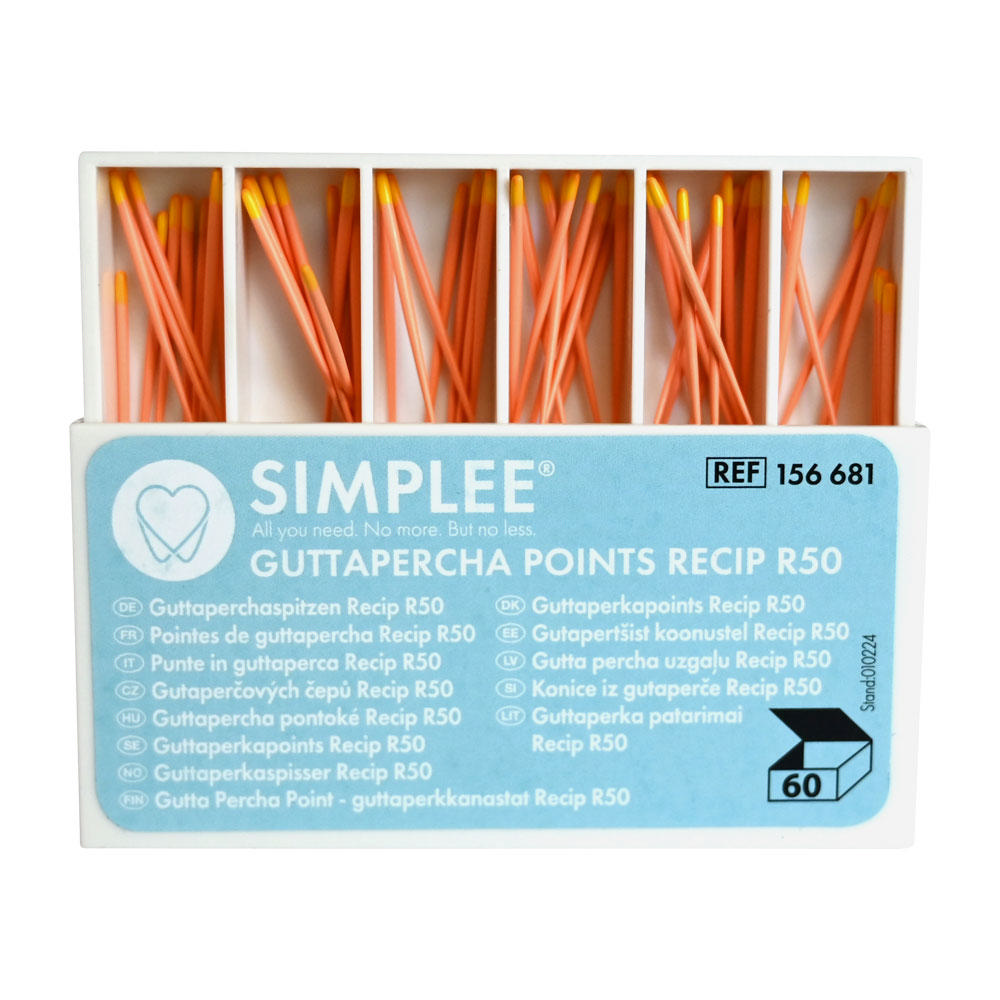 Simplee Recipfile Guttaperka points R50 28mm gul