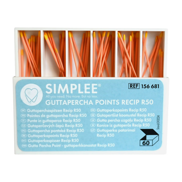 Simplee Recipfile Guttaperka points R50 28mm gul