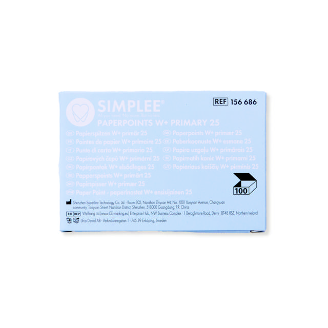 Simplee W+ Gold paperpoints Primær 25 rød