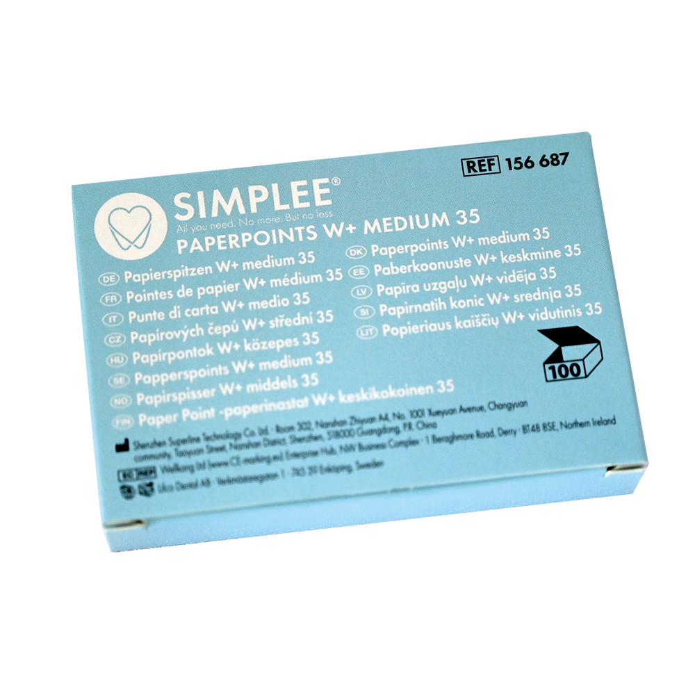 Simplee W+ Gold paperpoints Medium 35 grøn