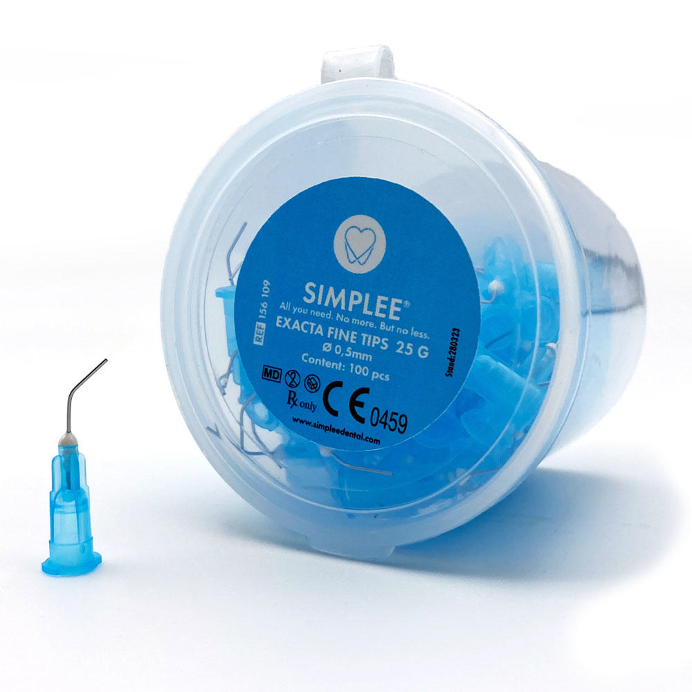 Simplee Exacta Fine Tips vinklede 25G/0,5 blå