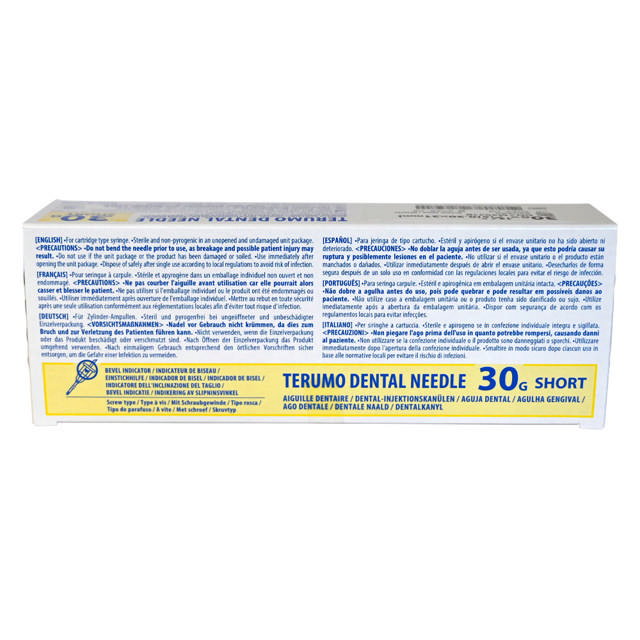 Terumo kanyler 30G/0,30 x 21mm gult gevind M3021B