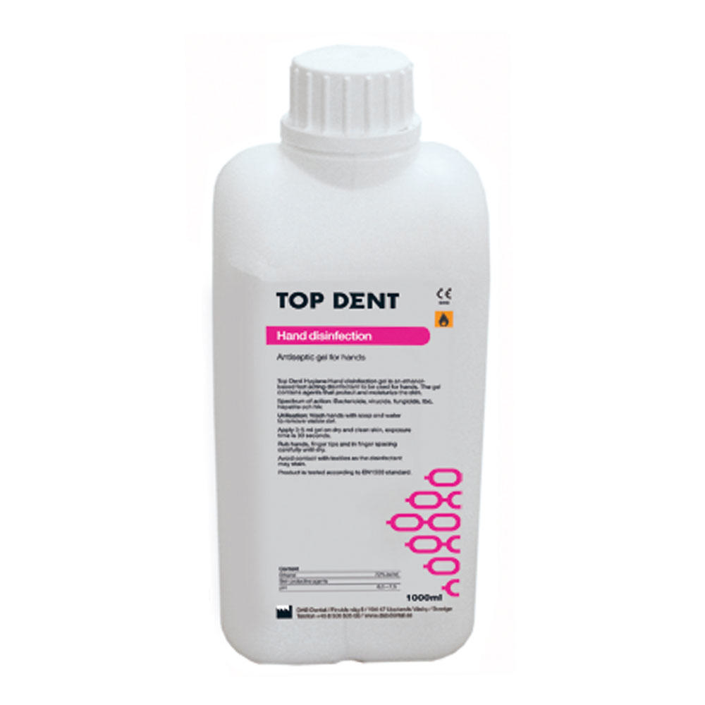 TopDent Hygien hånddesinfektionsgel 1 liter