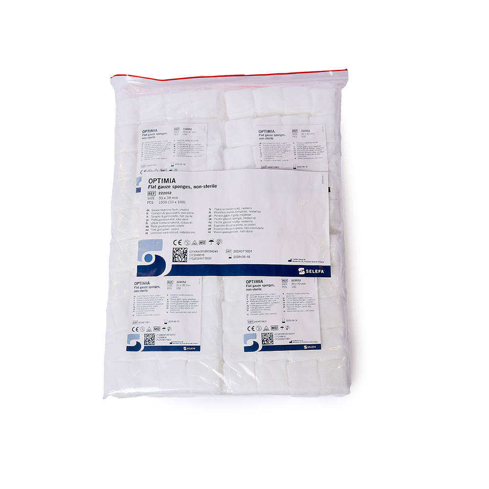 Optimia gazetamponer usterile, flade 30 x 30 mm 