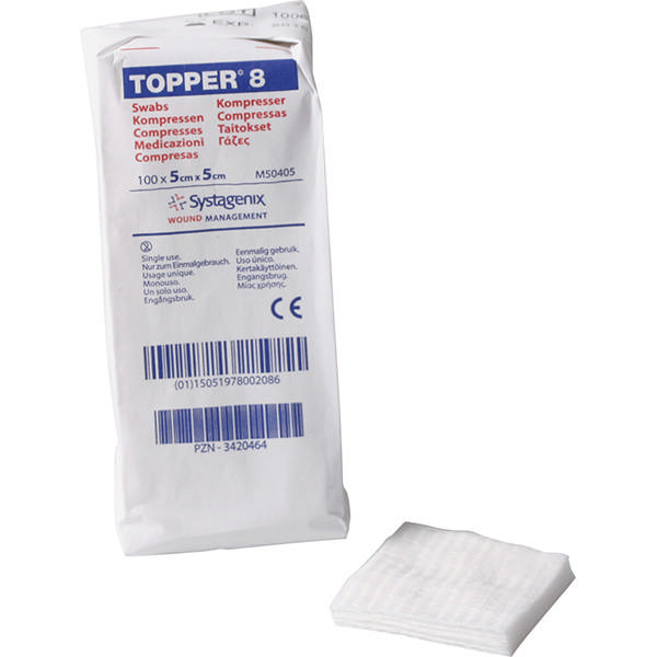 Topper 8 afspritningsklude 5 x 5cm