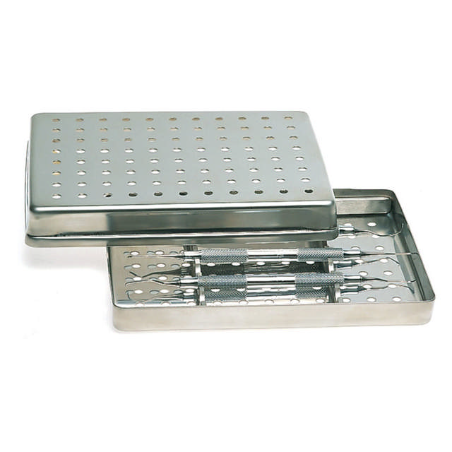 Nichrominox bakke perforeret rustfrit stål 18 x 14cm