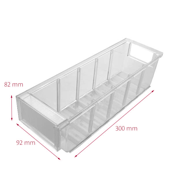 Hurtigkøb kasse 1 92 x 300 x 82 mm, klar, lukket front