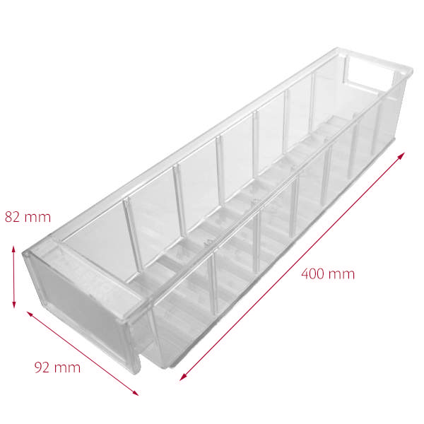 Hurtigkøb kasse 2 92 x 400 x 82 mm, klar, lukket front