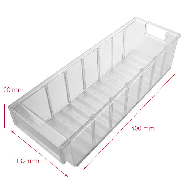 Hurtigkøb kasse 5 132 x 400 x 100 mm, klar, lukket front