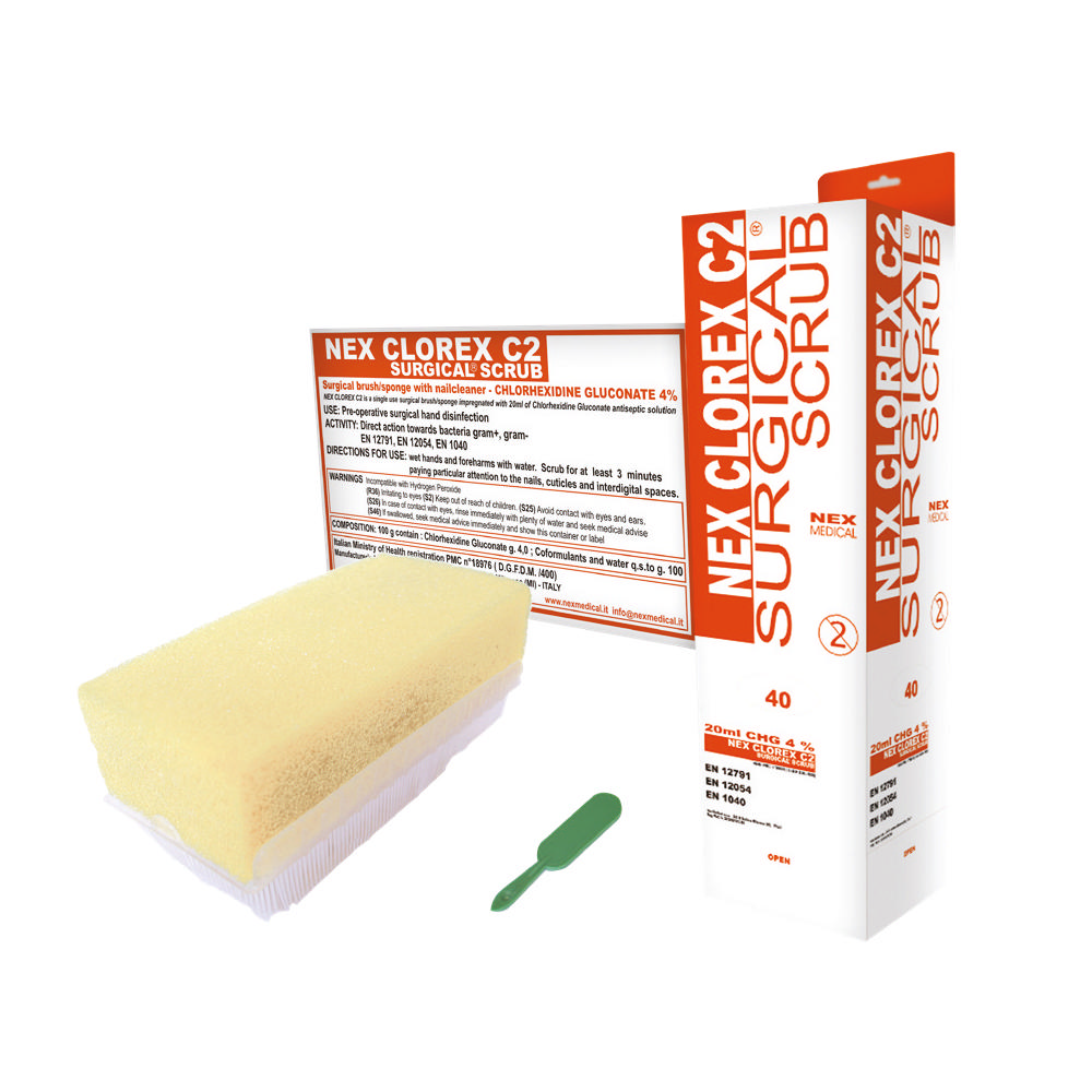 Nex Clorex C2 neglebørste m/klorhexidin sterile