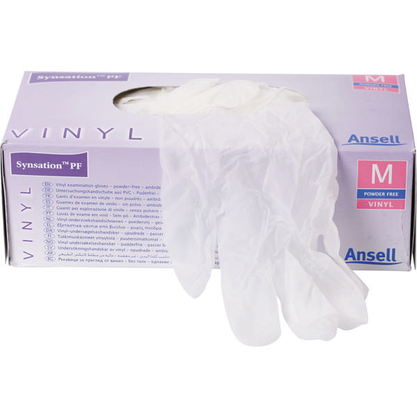 Synsation handsker vinyl PF str. M  4001OM