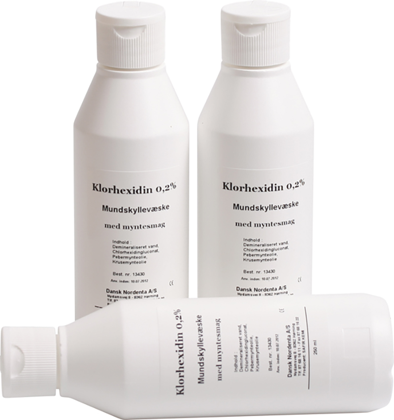Klorhexidin mundskyl 0,2% med mint 15 x 250ml